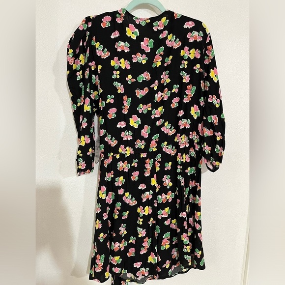 Scoop woman puff sleeve jumper NWT size 3X black print floral size 22 - Picture 5 of 6